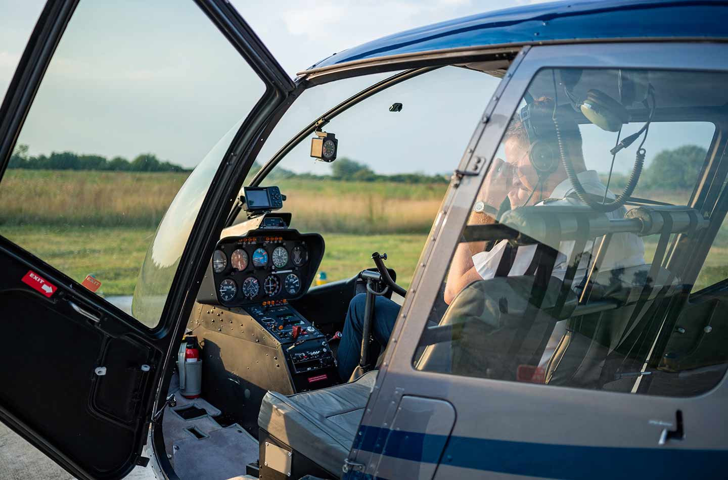 Helikopter von innen